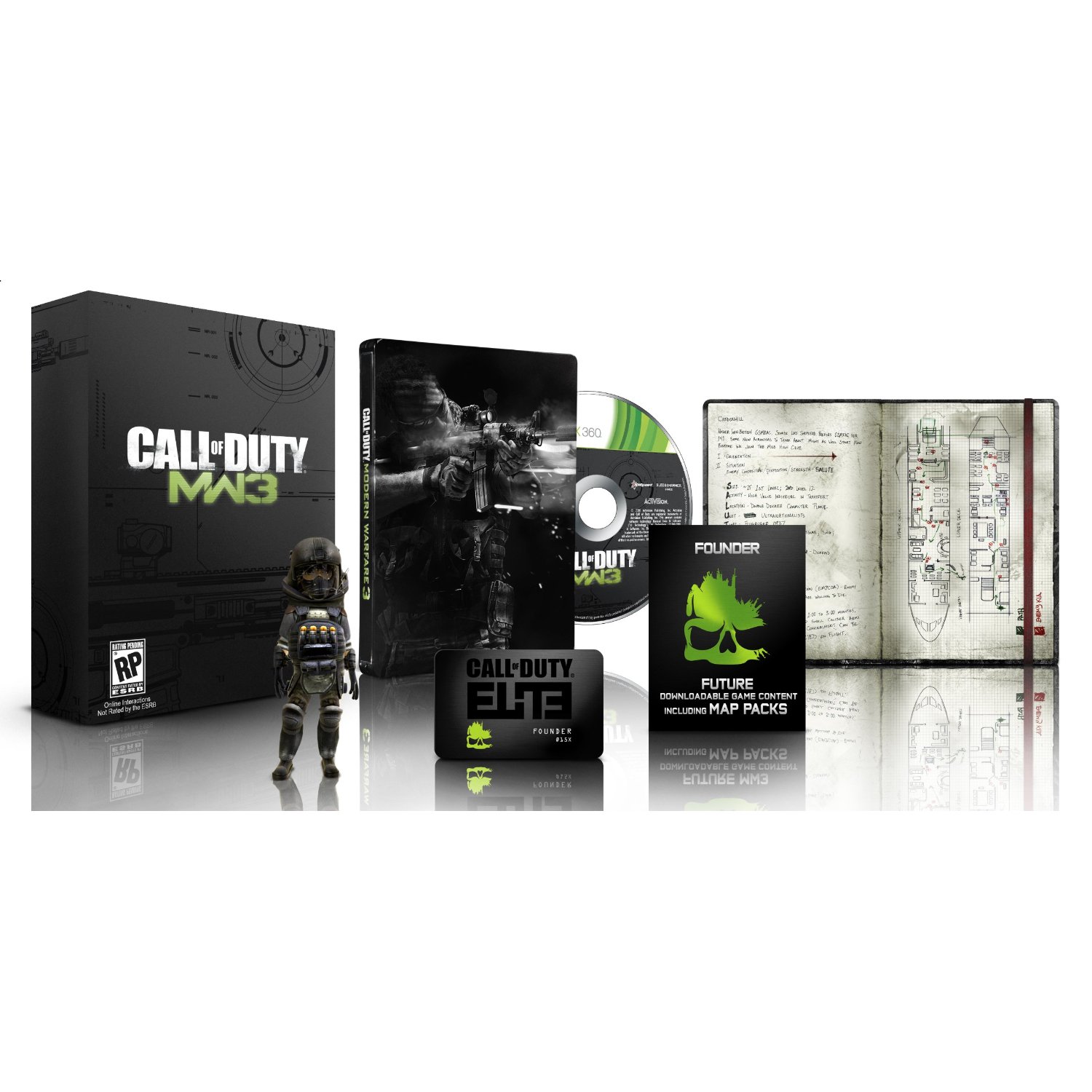 360: CALL OF DUTY: MODERN WARFARE 3 STEELBOOK (NO DLC) (COMPLETE)