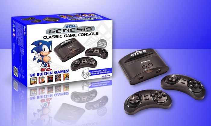 .SG: CONSOLE - SEGA GENESIS CLASSIC - ATGAMES - INCLUDES; HOOKUPS AND 2 WIRELESS CTRLS (USED) .SG: CONSOLE - SEGA GENESIS CLASSIC - ATGAMES - INCLUDES; HOOKUPS AND 2 WIRELESS CTRLS (USED)